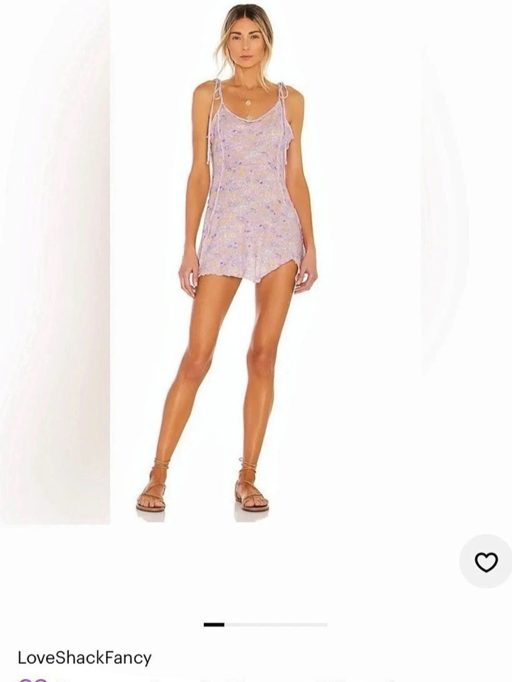 LoveShackFancy Fletcher Dress Floral Mini in Purple